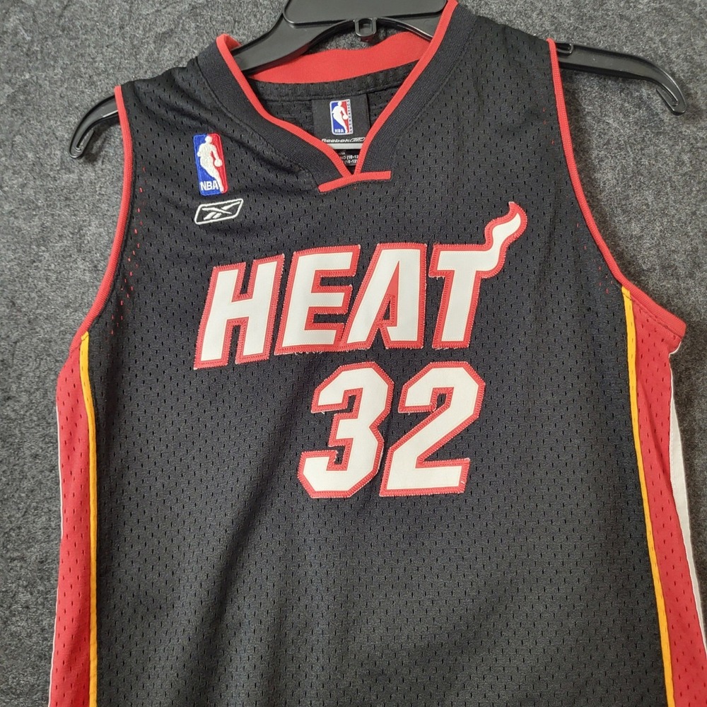 Reebok NBA Miami Heat Shaquille ONeal 32 Jersey Youth M Black Basketball 10-11